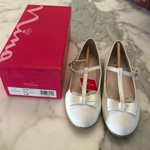 girls brand new nina merrilyn dress shoes in white patent size little girls 2
